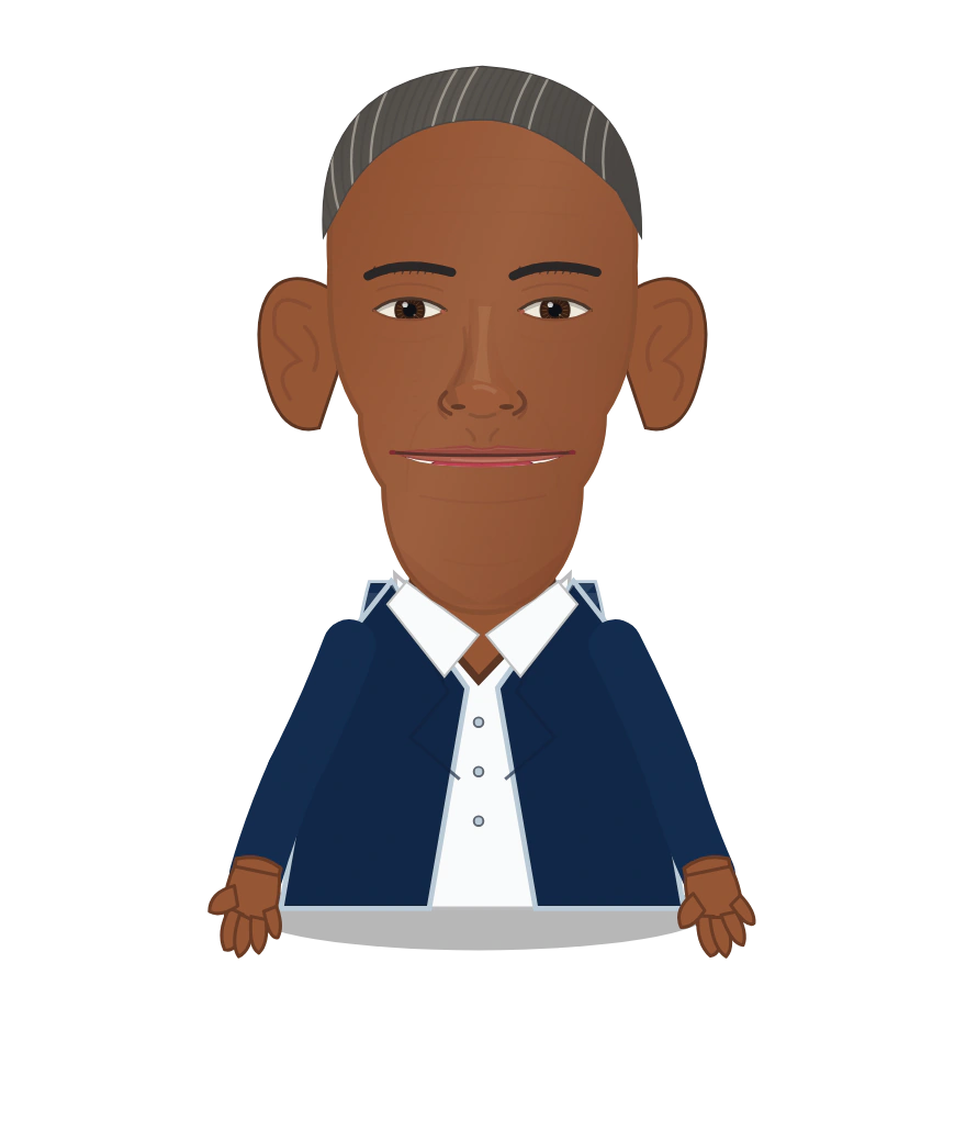 Illustrated Barack Obama cast design
