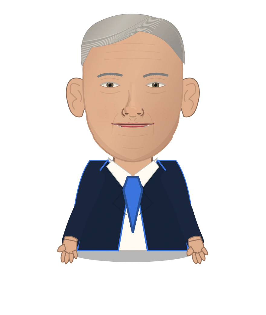 Illustrated Benjamin Netanyahu cast design