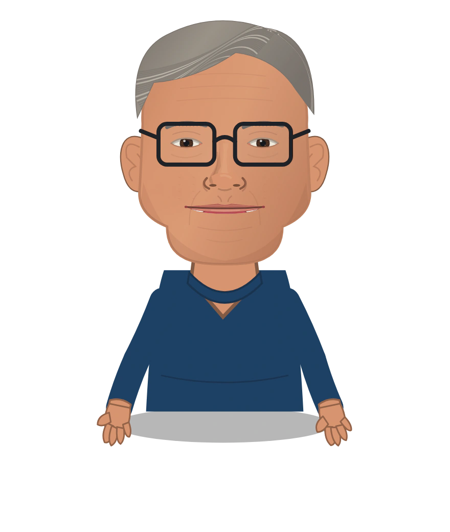 Illustrated Bill Gates cast design