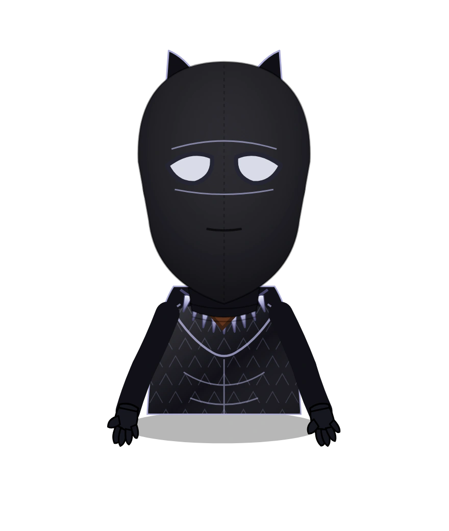 Illustrated Black Panther cast design
