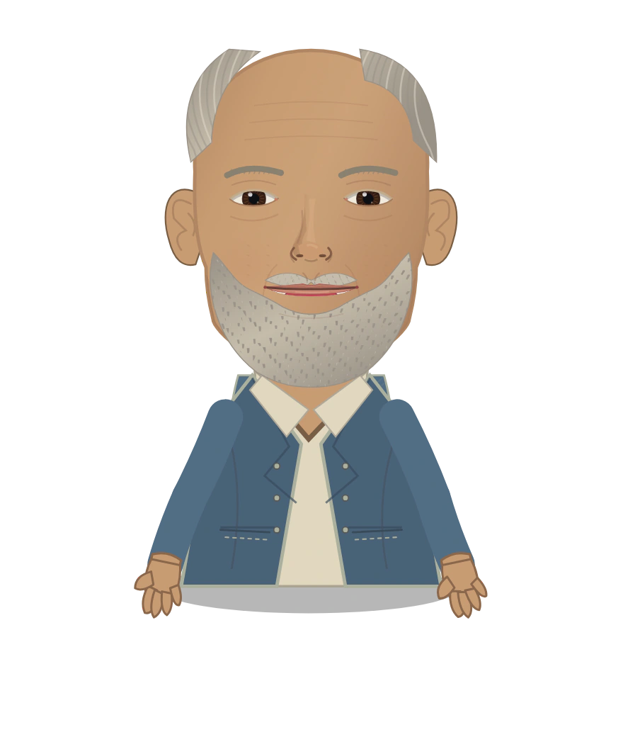 Illustrated Captain Ahab cast design