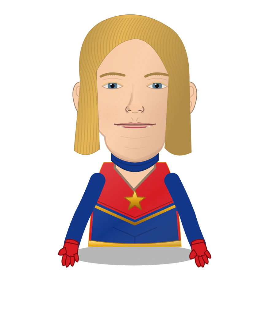 Illustrated Captain Marvel cast design