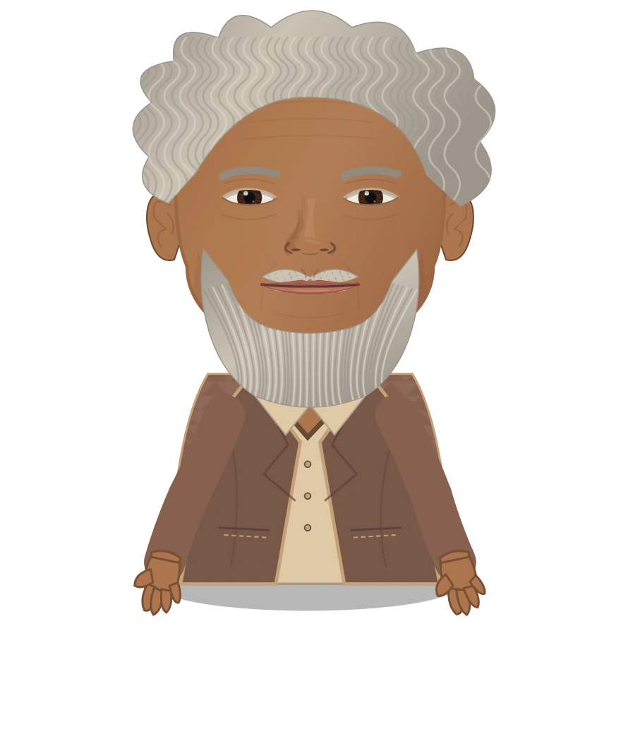 Illustrated Frederick Douglass cast design