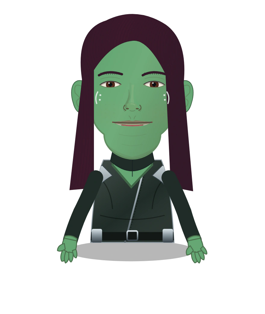 Illustrated Gamora cast design