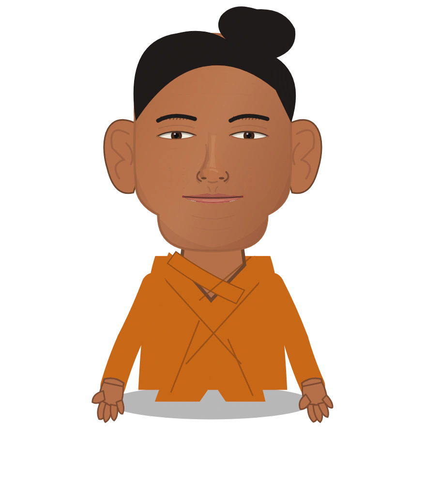 Illustrated Gautama Buddha cast design