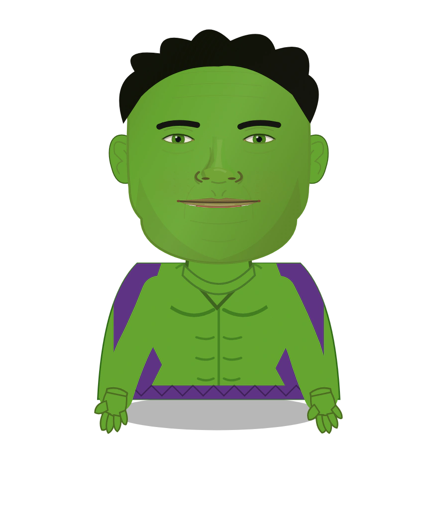 Illustrated Hulk cast design