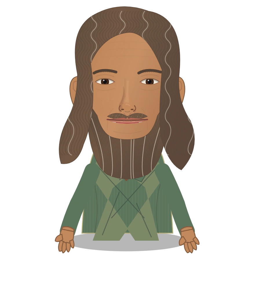 Illustrated Jalal al-Din Rumi cast design