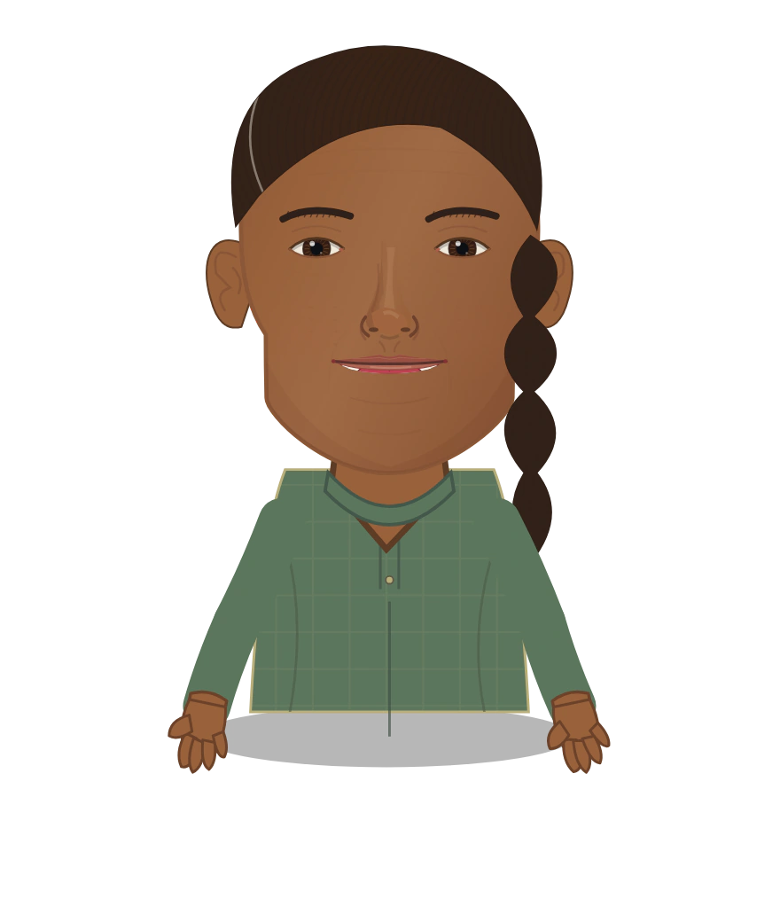 Illustrated Makena of the Forest Hives cast design