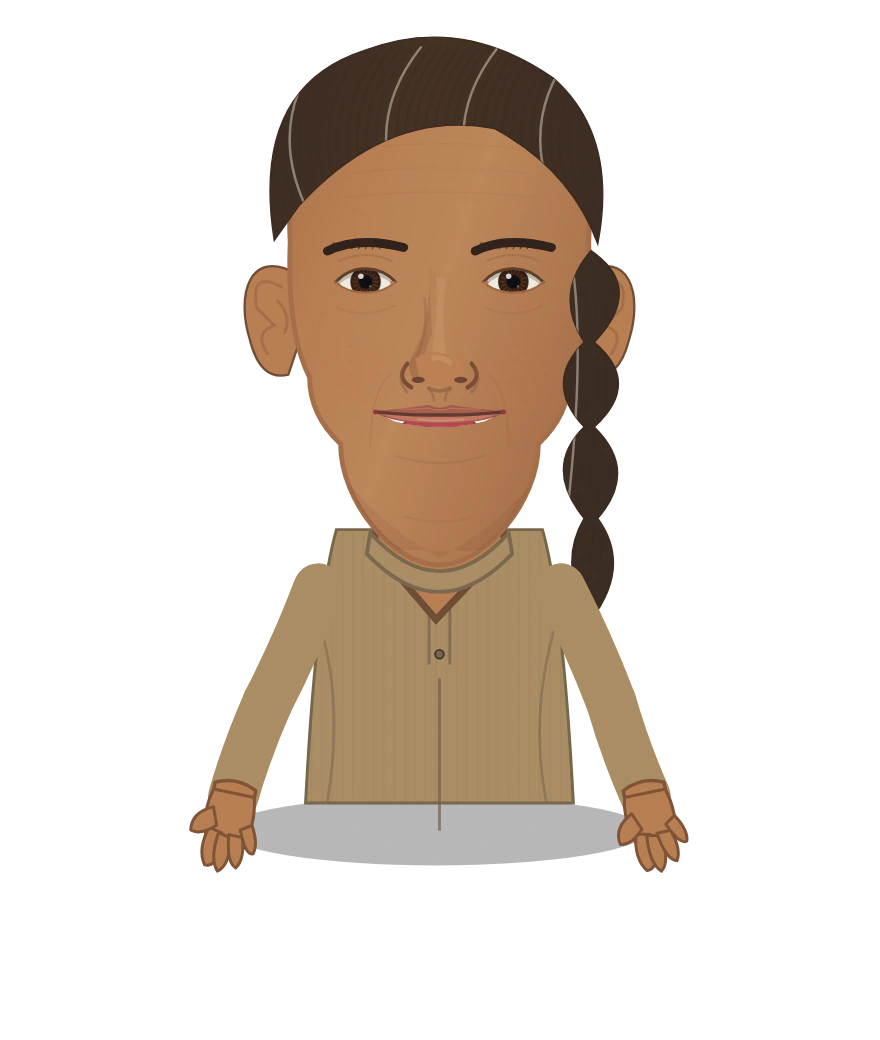 Illustrated Meret of the Linen Yard cast design