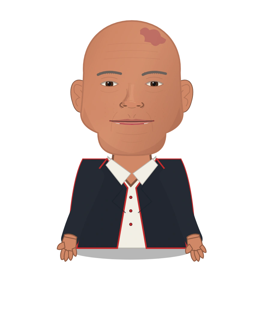 Illustrated Mikhail Gorbachev cast design
