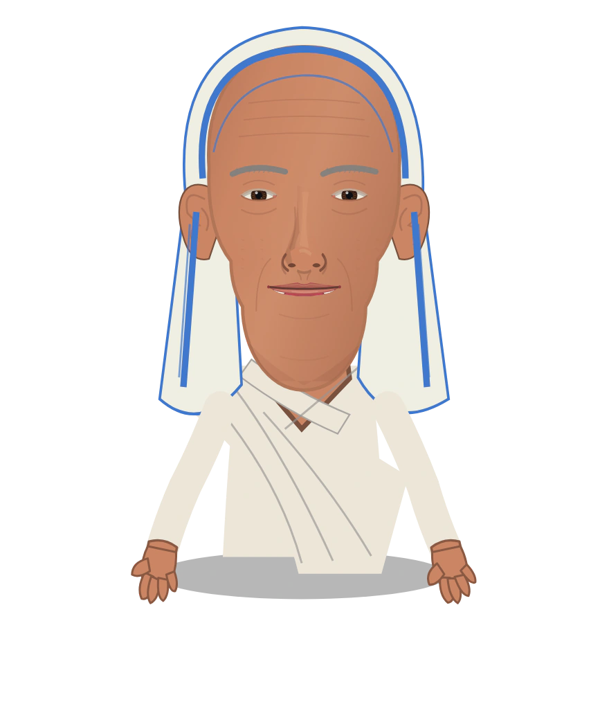 Illustrated Mother Teresa cast design