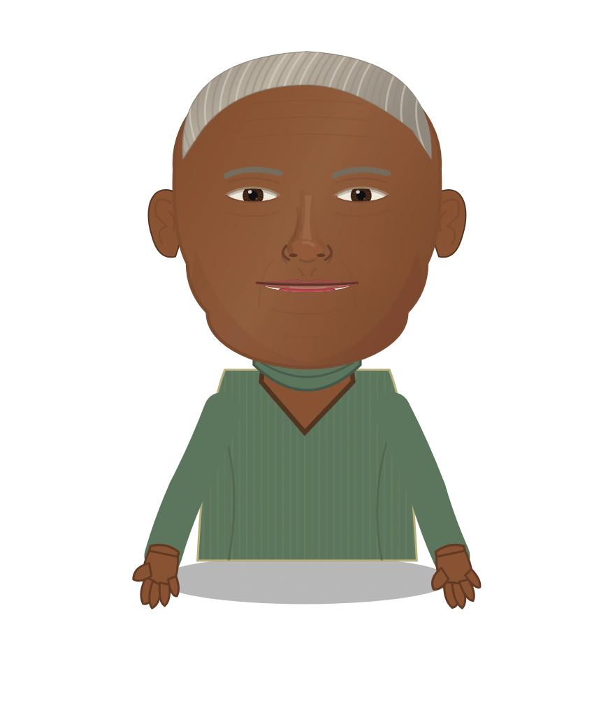 Illustrated Ngũgĩ wa Thiong’o cast design