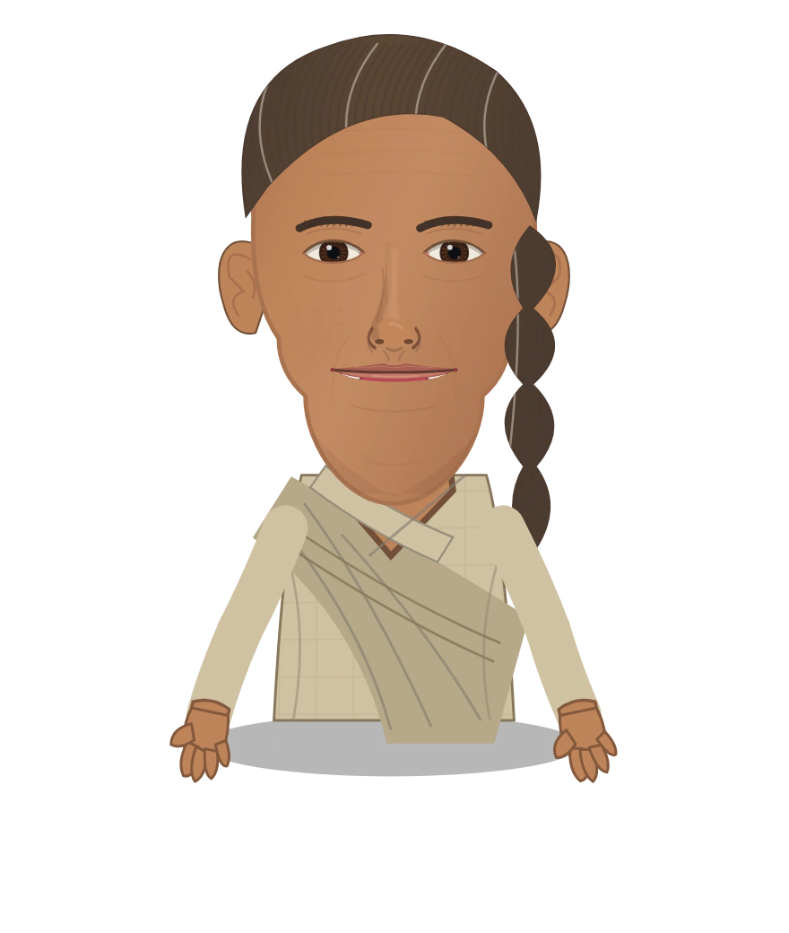 Illustrated Pandita Ramabai cast design