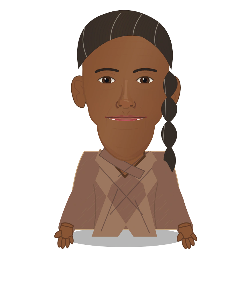 Illustrated Queen Njinga of Ndongo and Matamba cast design
