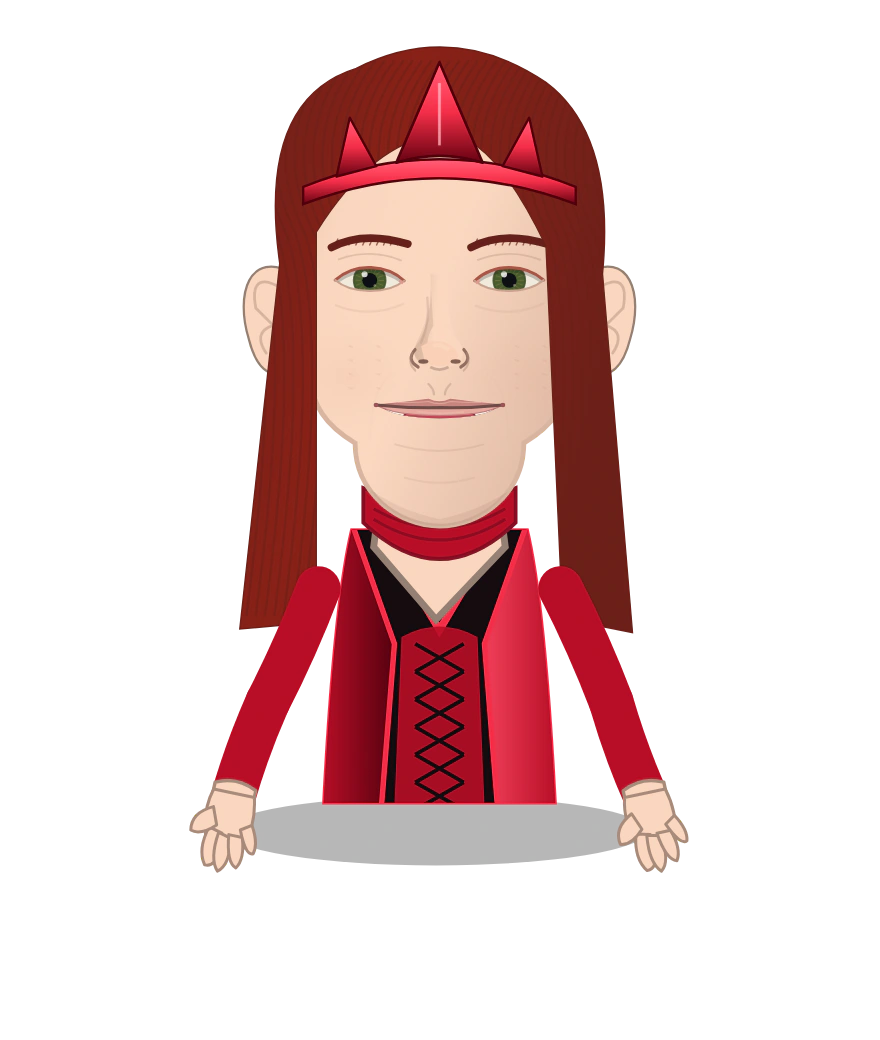 Illustrated Scarlet Witch cast design