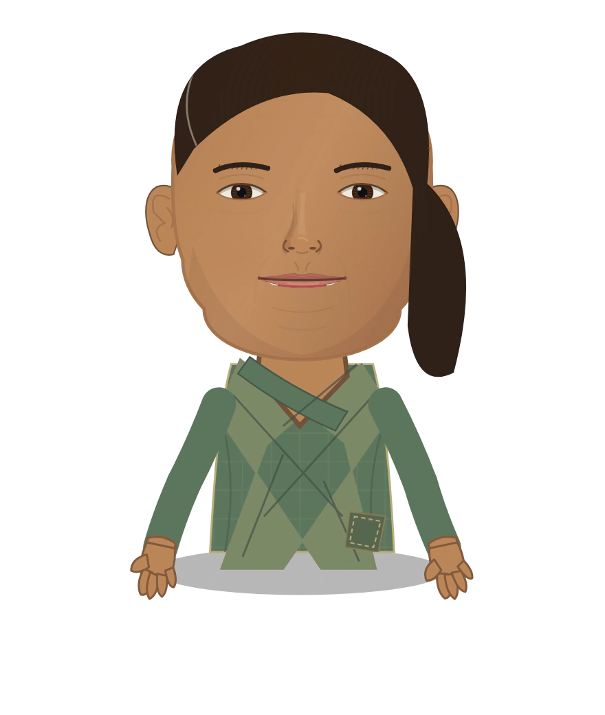 Illustrated Sokha of the Baray Gate cast design