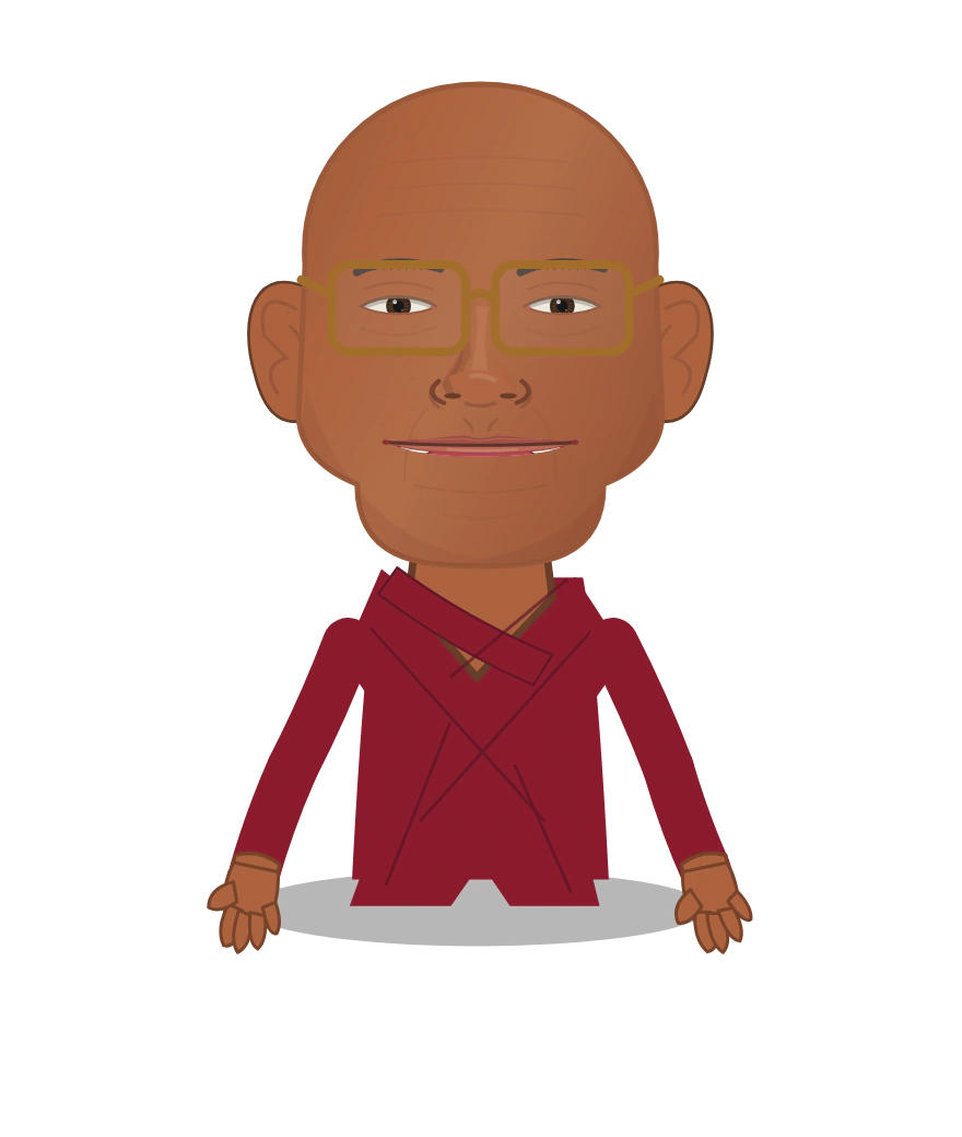 Illustrated Tenzin Gyatso (14th Dalai Lama) cast design