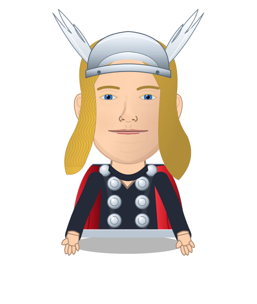 Illustrated Thor cast design
