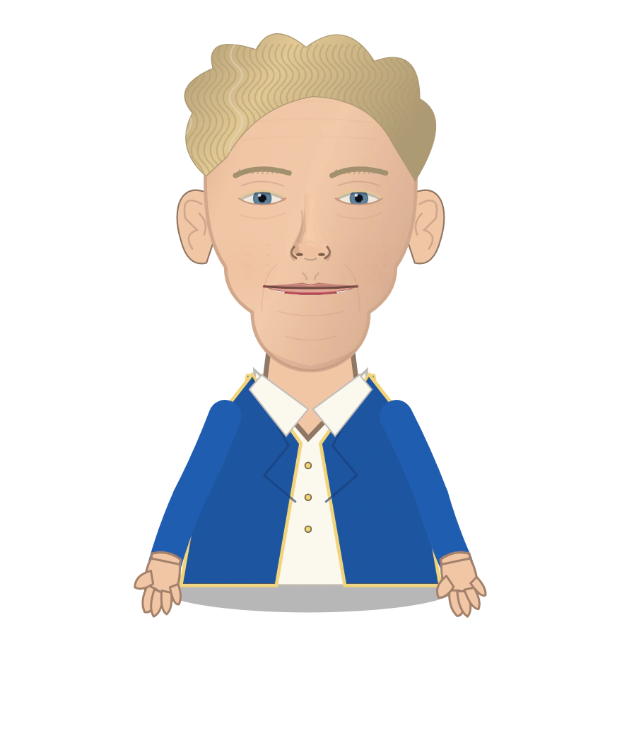 Illustrated Ursula von der Leyen cast design